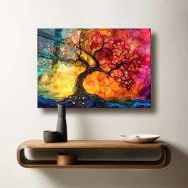 Wallity Camtbl-060 Pintura Decorativa de Vidrio Templado Multicolor 60 x 90 cm